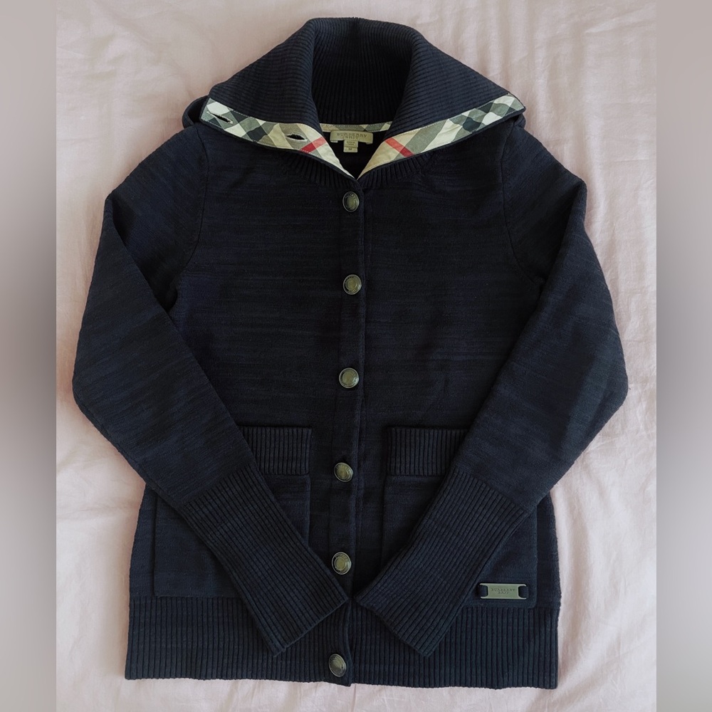 Burberry dark blue women sweater size M basically new